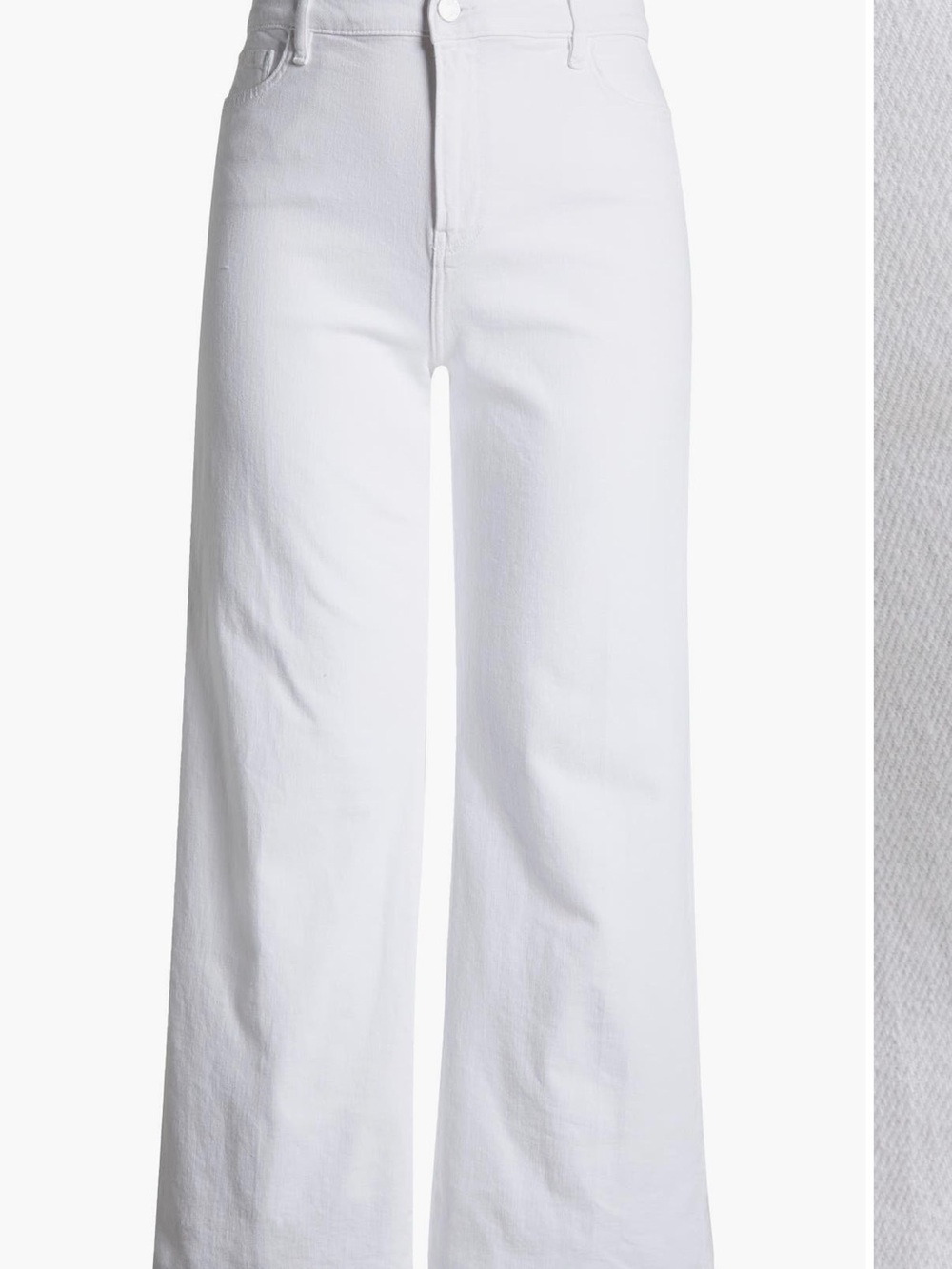 Frame Le Slim Palazzo Denim White Wide-Leg High-Rise Jeans